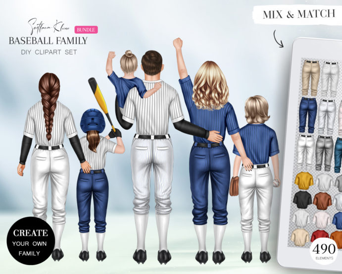 Baseball Family Clip Art - Svetlana Kleine