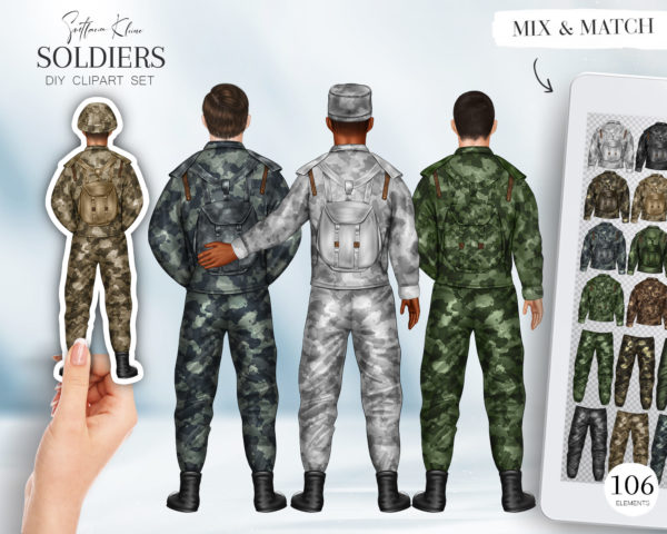 Soldiers Clip Art, Army Men