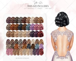 Beautiful Hairstyles Clipart Addon