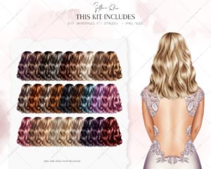 Beautiful Hairstyles Clipart Addon