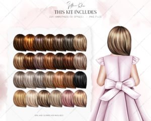 Everyday Hairstyles Clip Art Addon