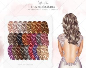 Gorgeous Hairstyles Clipart, Beautiful Hair Clip Art PNG