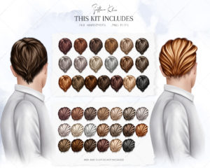 Half-Side View Hairstyles Clipart, Woman Hair, Men Hair PNG