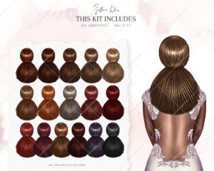 African-American Hairstyles Clipart, Black Woman Hair PNG