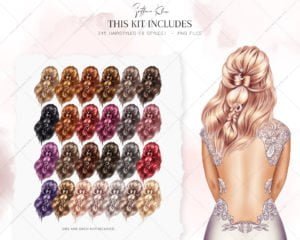 Gorgeous Hairstyles Clipart, Beautiful Hair Clip Art PNG