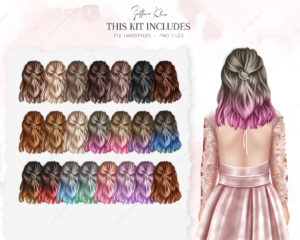 Teen Hairstyles Clipart, Ombre Hair, Creative Hairstyles PNG