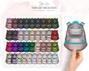 Backpacks Clip Art, Bags Clipart, Briefcases PNG, School