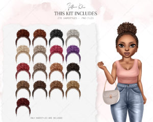 African-American Doll Hair Clip Art, Curly Hairstyles PNG
