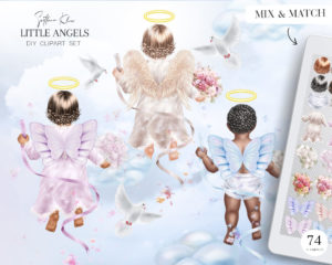 Little Angels Clip Art, Memorial Clipart, Baby PNG