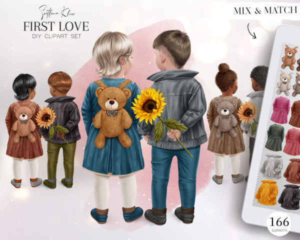 First Love Clip Art, Children Clipart, Little Kids, Baby PNG