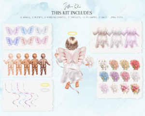 Little Angels Clip Art, Memorial Clipart, Baby PNG