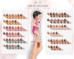 Newborn Clip Art, Little Babies Clipart, Baby PNG