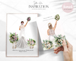 Bridal Salon Clip Art, Wedding Clipart, Bride PNG, Plus Size