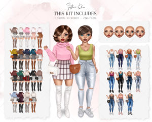 Fashion Dolls Creator, Fashion Girls Clip Art, Custom Woman