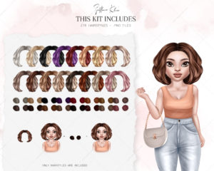 Fashion Doll Hairstyles Clip Art, Doll Creator, Hair PNG