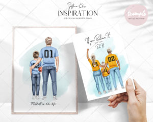NFL Clip art, American Football Family Clipart, Team Creator