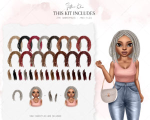 Fashion Doll Hairstyles Clip Art, Doll Creator, Hair PNG