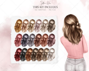 Fashion Mix Hairstyles PNG Clip Art, Female Hair, Wavy Hair