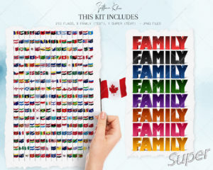 Super Family Clip Art, SuperHero Clipart, Family Portrait