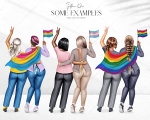LGBTQ Clipart, Identity Clip Art, LGBT Pride Flags, Symbols