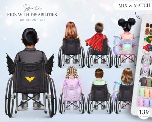 Children with Disabilities Clip Art, Wheelchair PNG, Health
