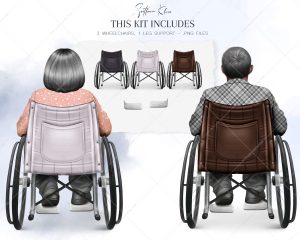 Elderly Parents Clip art, Wheelchair, Disabilities People