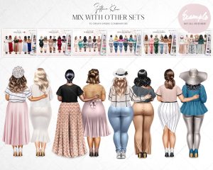 From Paris with Love Clipart, Plus size Girls Creator, PNG