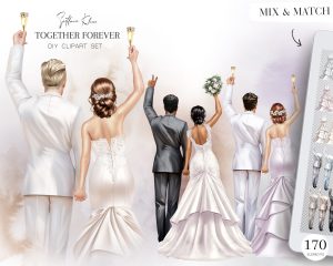 Husband and Wife Clipart, Wedding Clip Art