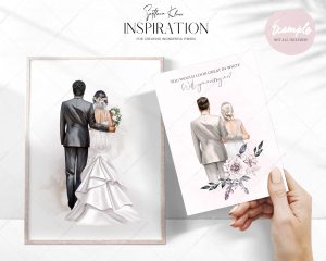 Wedding Couple Clipart, Invitation Clipart Ideas, Bride PNG