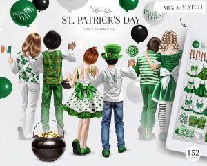 St. Patrick’s Day Clipart, Lucky Childrens Clip Art