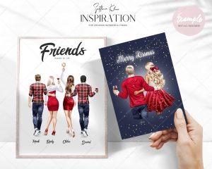 Christmas Friends Clipart, PNG