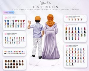 Muslim Family Clipart
