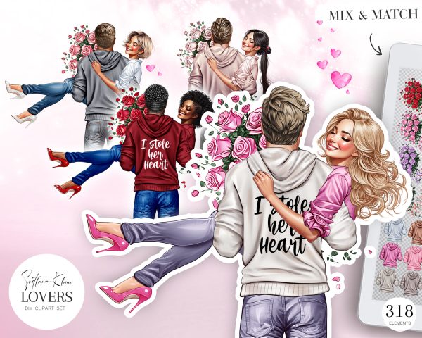Lovers Clipart, Valentine’s Day