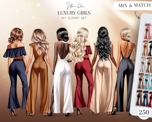 Luxury Girls Clipart