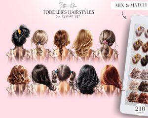 Toddler’s Hairstyles Clipart