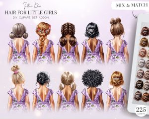 Hair for Little Girl Clipart PNG