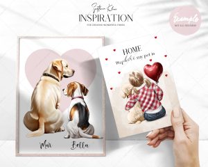 Dogs Illustrations, Rottweiler Clipart, Schnauzer Dog
