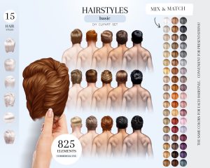 Casual Hairstyles for Men Clipart
