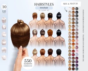 Teen Male Hairstyles Clipart