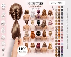 Casual Teen Hairstyles Clipart