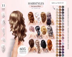 Female Hairstyles Clipart