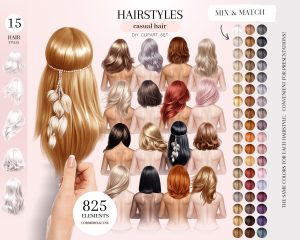 Casual Hair Illustrations
