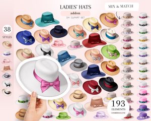 Ladies’ Hats Clipart