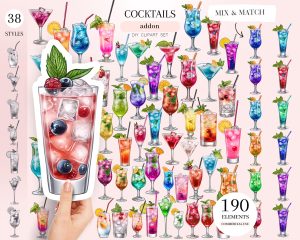 Cocktails Clipart