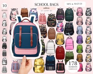 School Bags Clipart