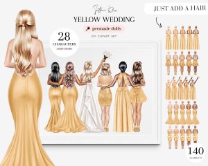 Yellow Wedding Clipart