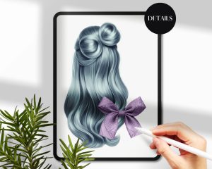 Hairstyles with Bows Clipart