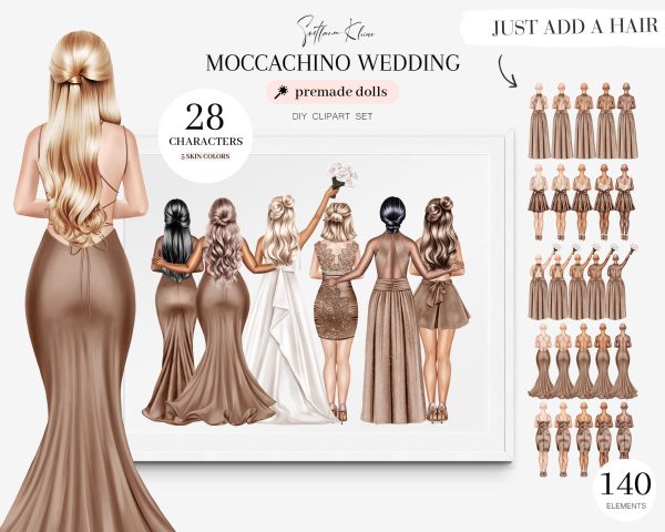 Moccachino Wedding Clipart