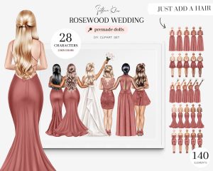 Rosewood Wedding Clipart