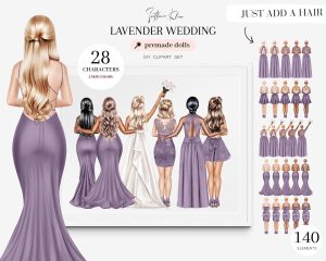 Lavender Wedding Clipart